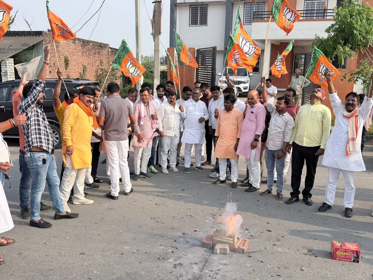 BJP leaders celebrated their victory, saying, "Historic performance: victory of good governance and trust.