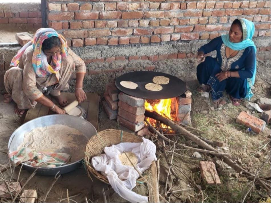 Gas cylinders run out, stoves lit for mid-day meals