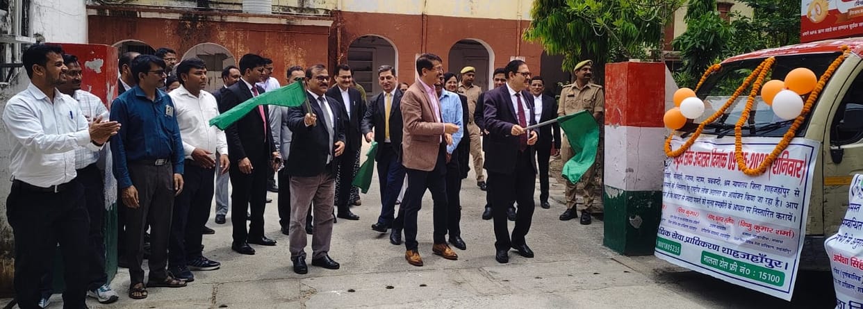 Flagged off the National Lok Adalat publicity vehicle.