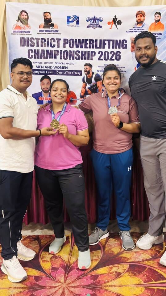 Ayodhya's Daughters Deliver Spectacular Performance at Powerlifting Championship, Win Gold and Silver Medals