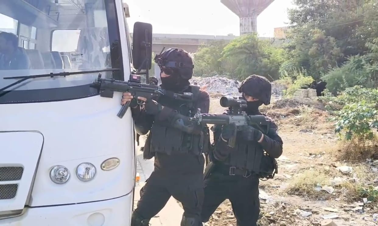 Mock drill: NSG commandos killed 'terrorists' who entered a multi-storey building near Rani Kamlapati railway