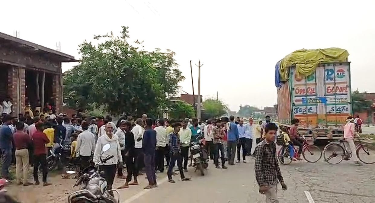 Two Female Students Riding a Bike Injured in Truck Collision in Ujhani