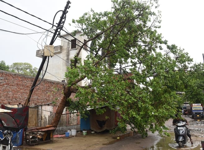 A population of 20 lakhs was deprived of electricity and water due to the storm.