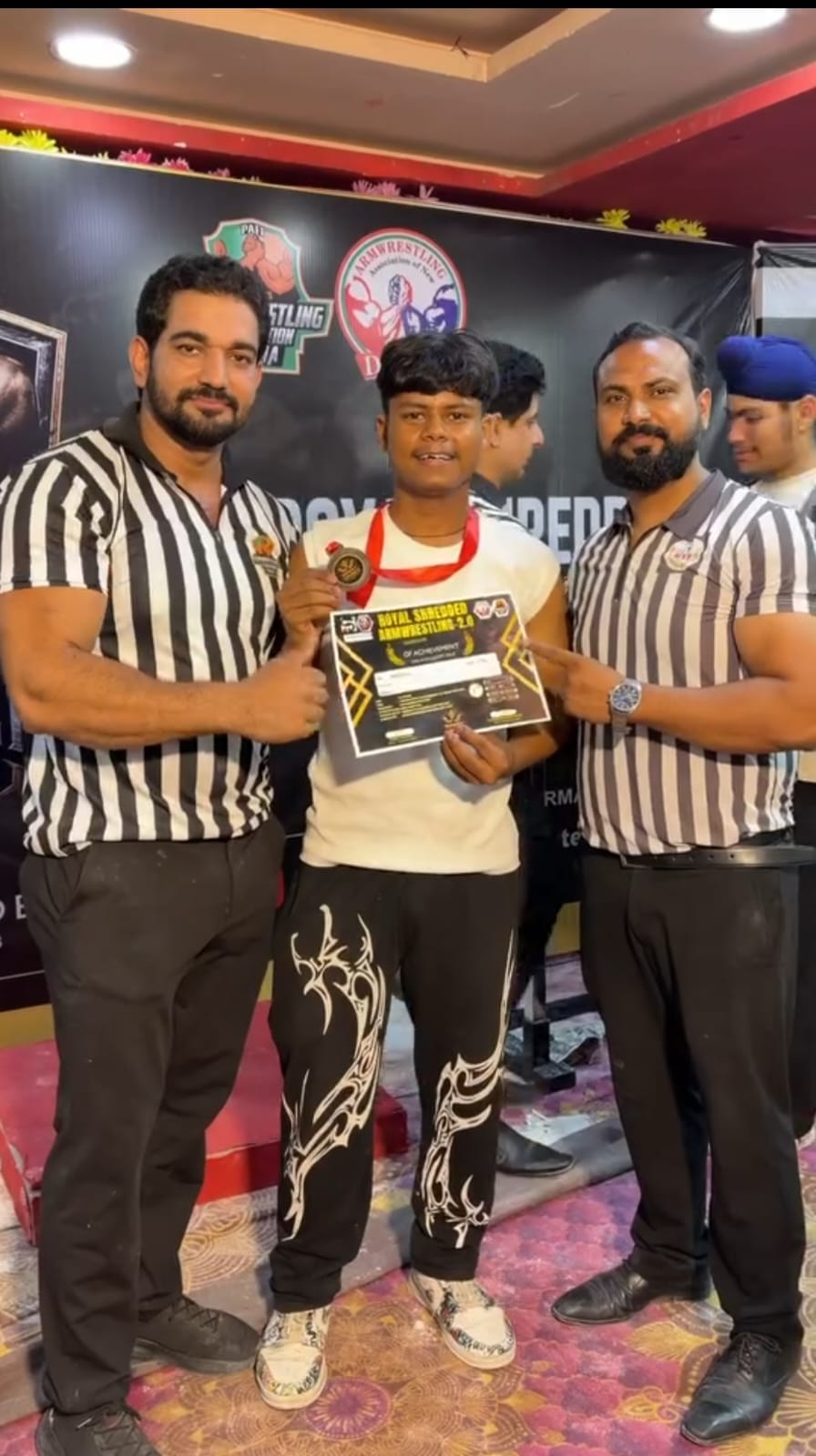 Prafull of Etah shines in Delhi, selected in National Arm Wrestling