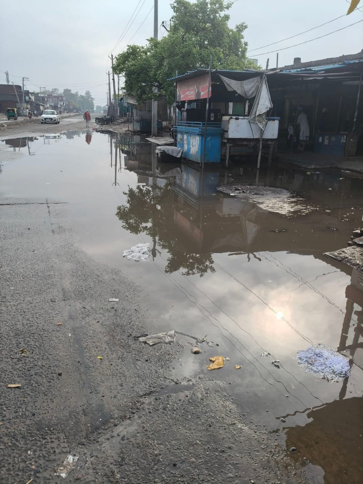 The situation has worsened due to waterlogging caused by light rain