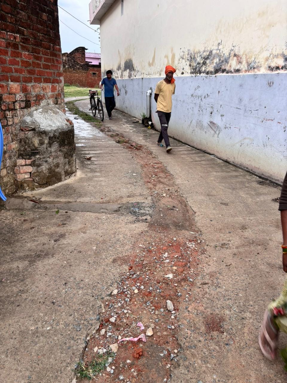 Pipe laid after breaking RCC road, not repaired even after two years