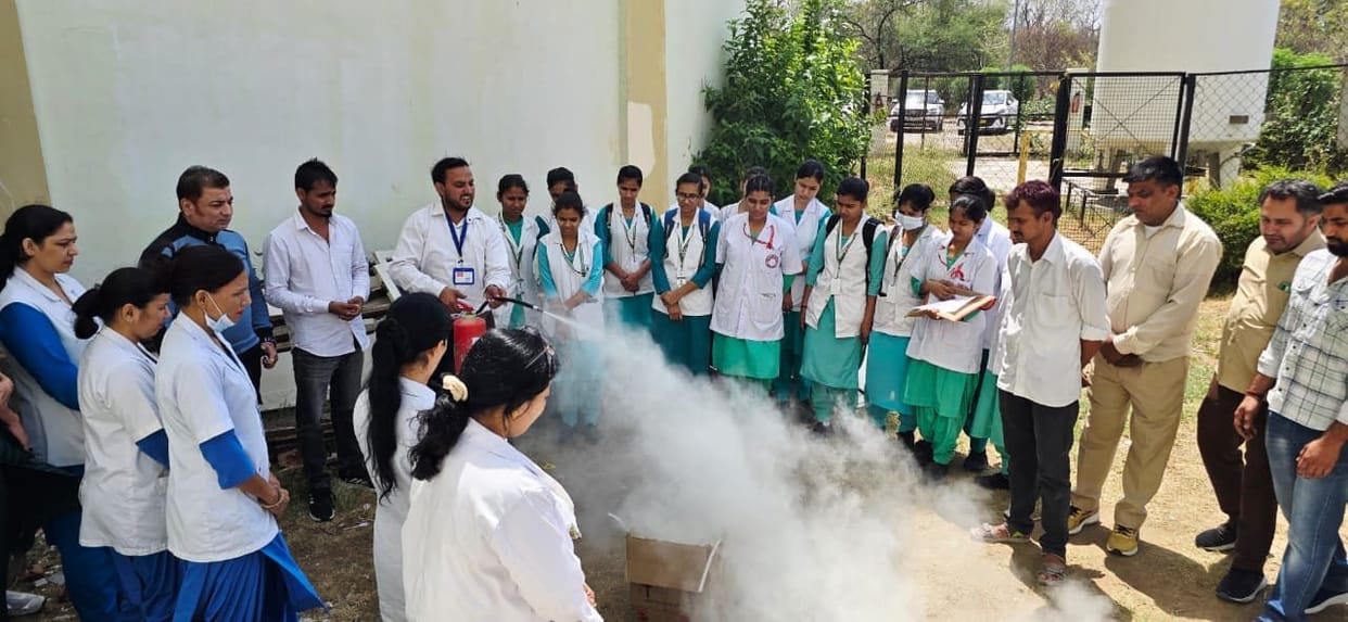 Healthcare workers were provided training on fire safety and the use of equipment.