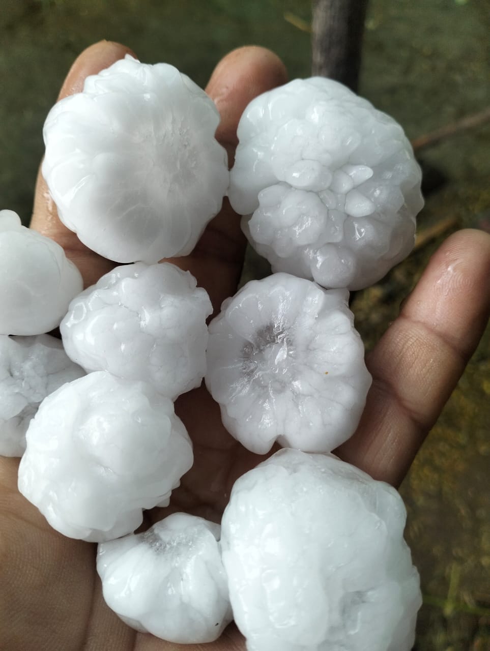 Heavy hailstorm in Bhindla, Chauli and Takoli