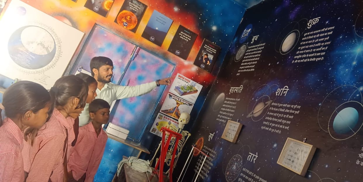 Village children are getting acquainted with the nuances of space