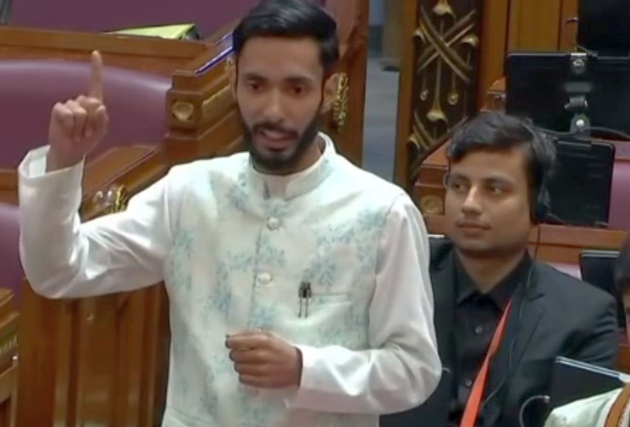 Anubhav shines in the state level youth parliament