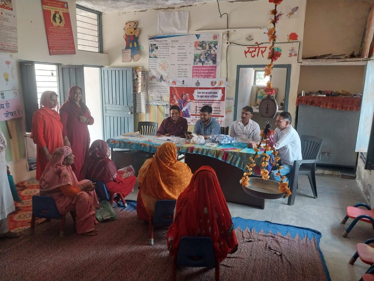Potential TB patients were screened at the camp.