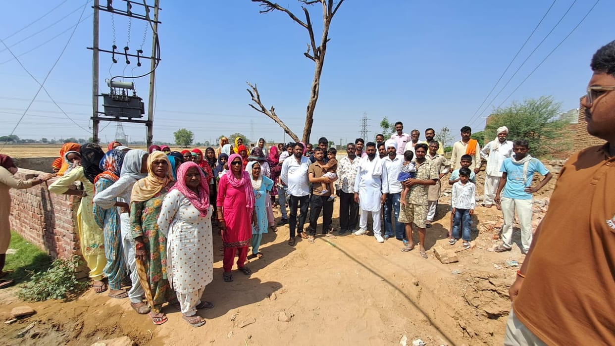 Controversy over construction of sewerage disposal tank on donated land in Swami Nagar