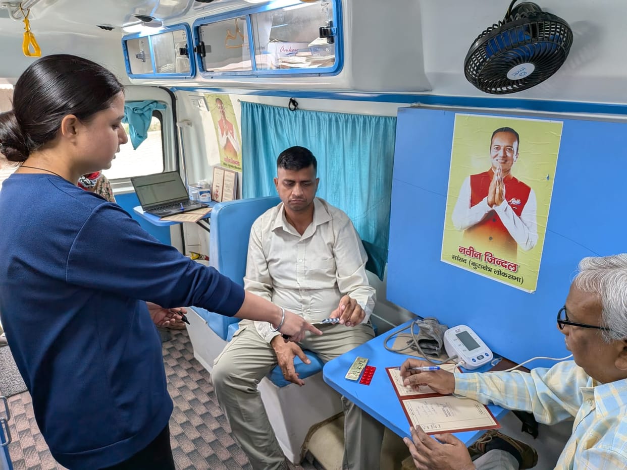 76 villagers examined at a free health camp in Jhaansa