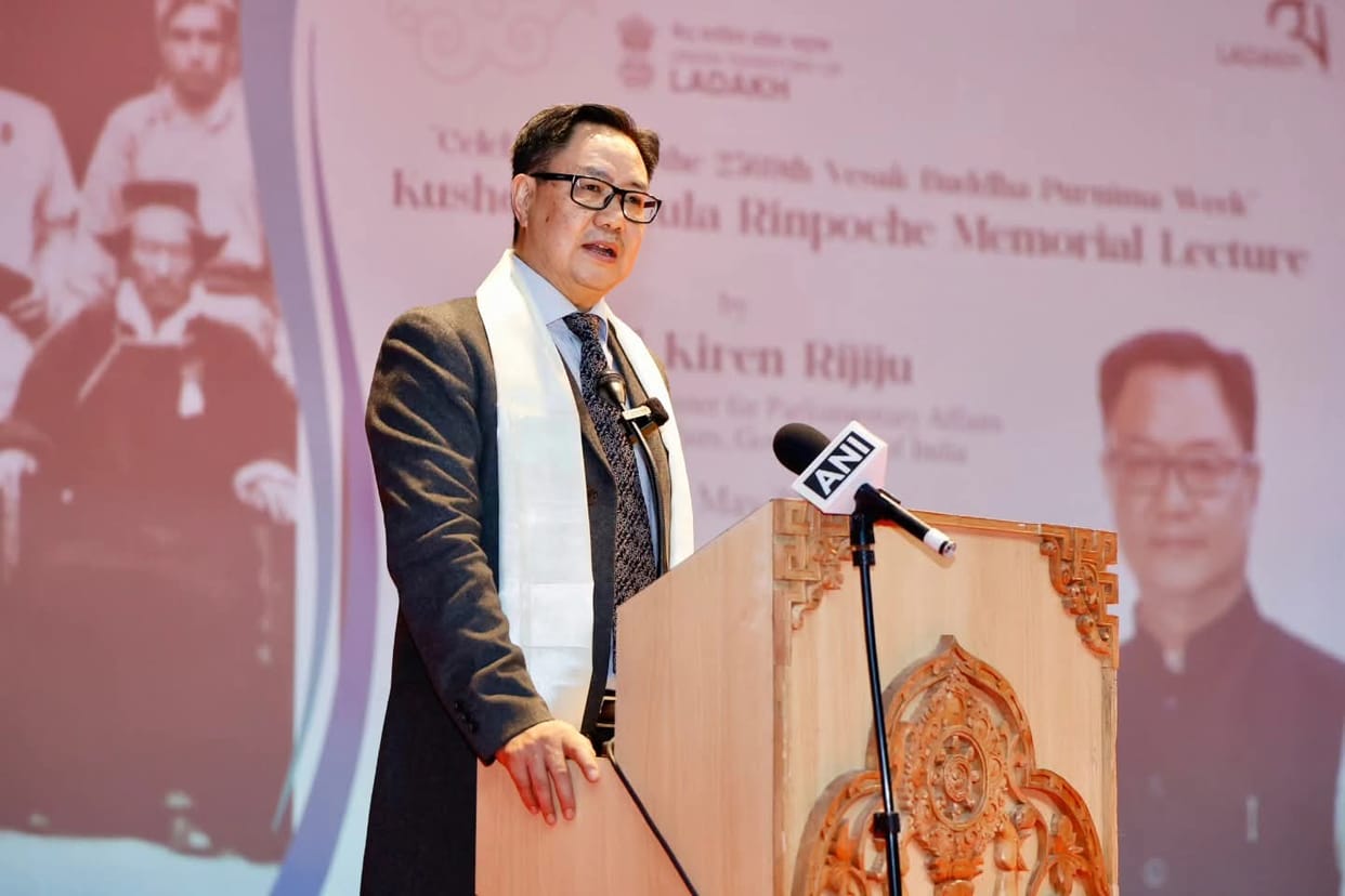 Leh, Union Minister, Kiren Rijiju, Adressed, Lord Budha Teaching