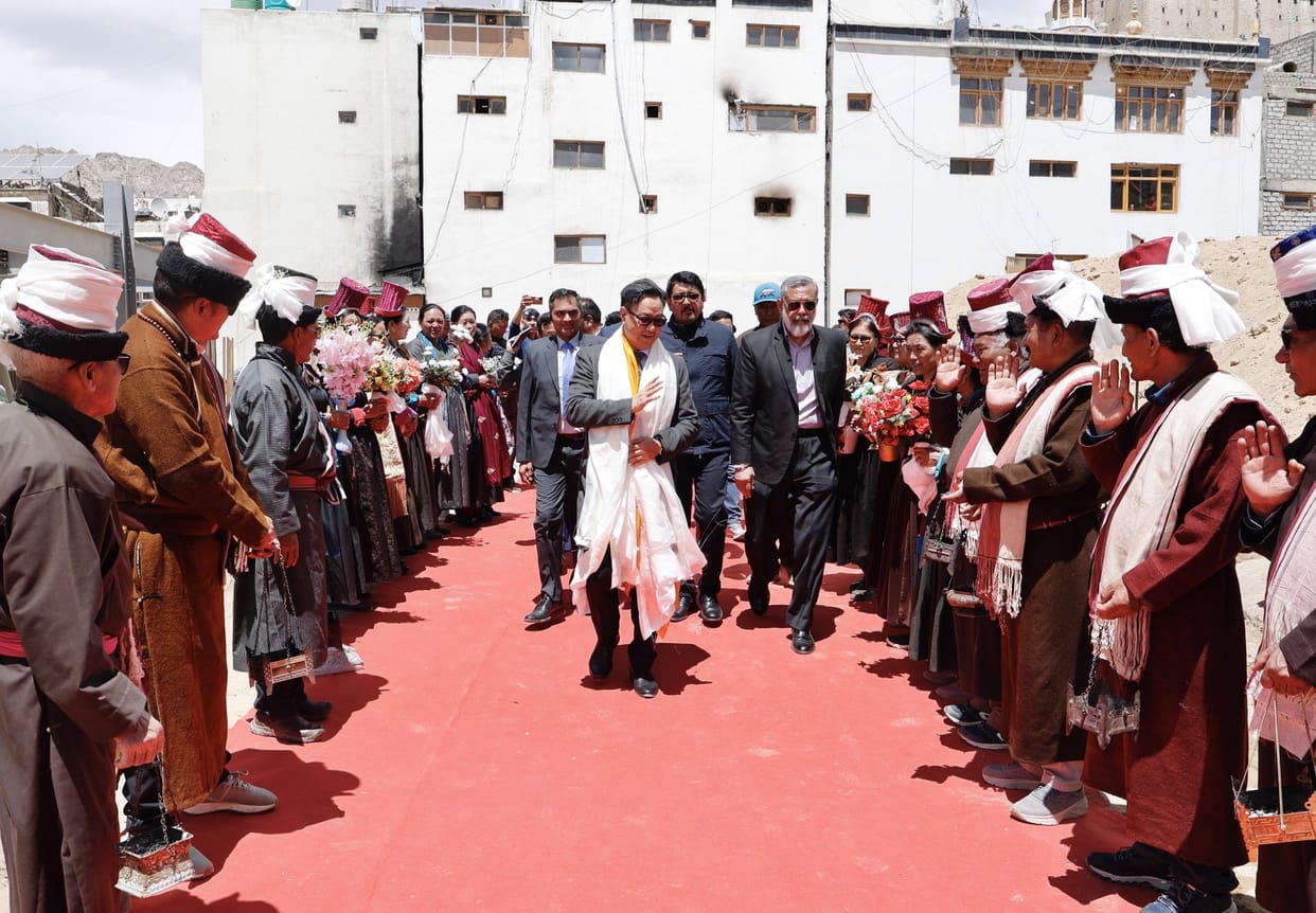Leh, Union Minister, Kiren Rijiju, Reached Chokhang Vihar