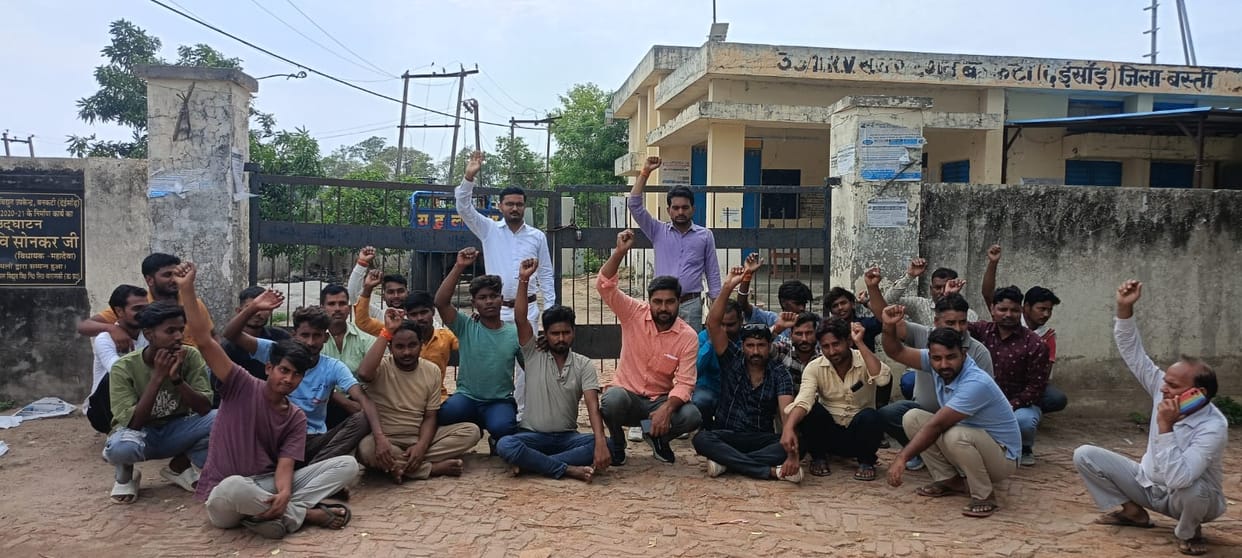 Angry villagers staged a protest due to lack of electricity