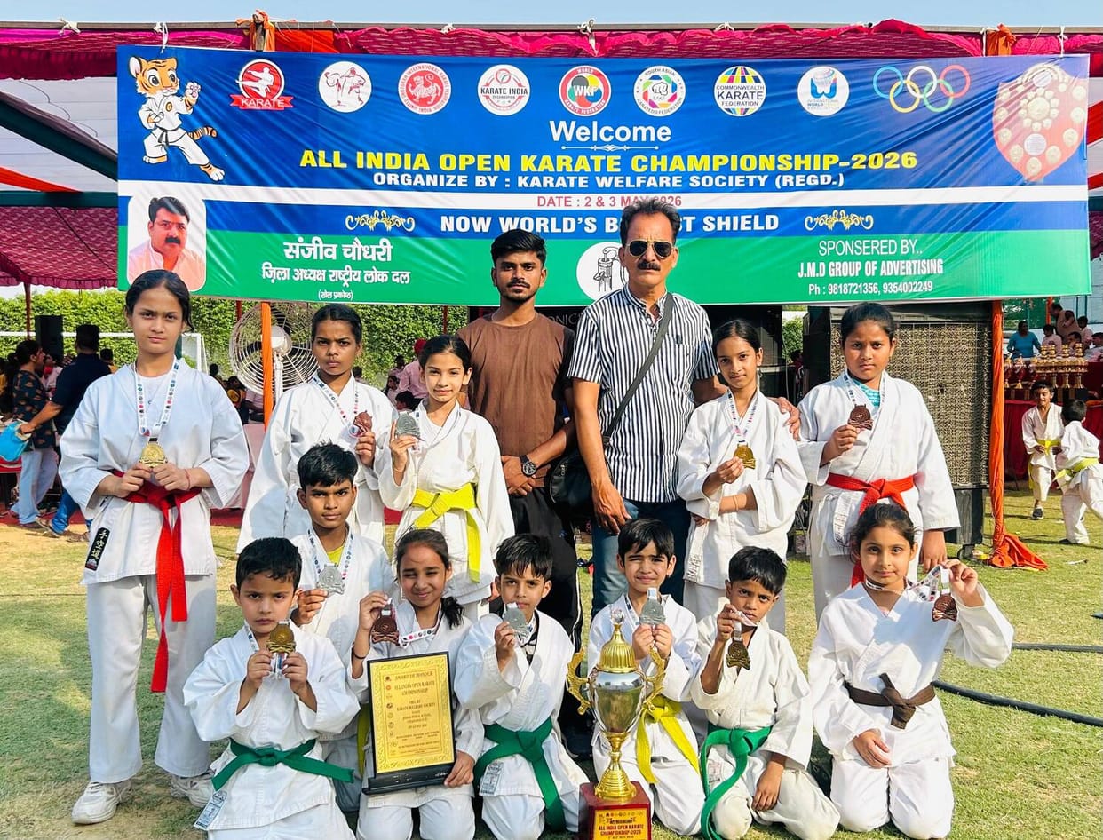 Showed strength in All India Karate Championship, won 12 medals