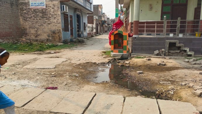 Villagers in Khanpur Kalan grapple with broken roads, waterlogging and chaos.