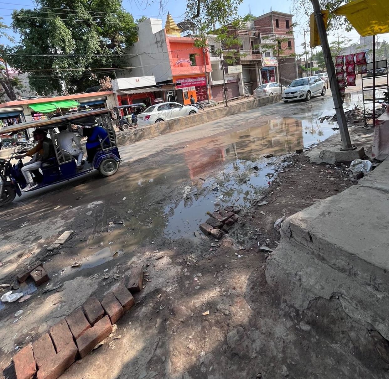 Drainage systems choked due to light rain