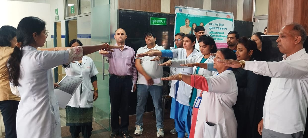 Health workers took oath on fire safety