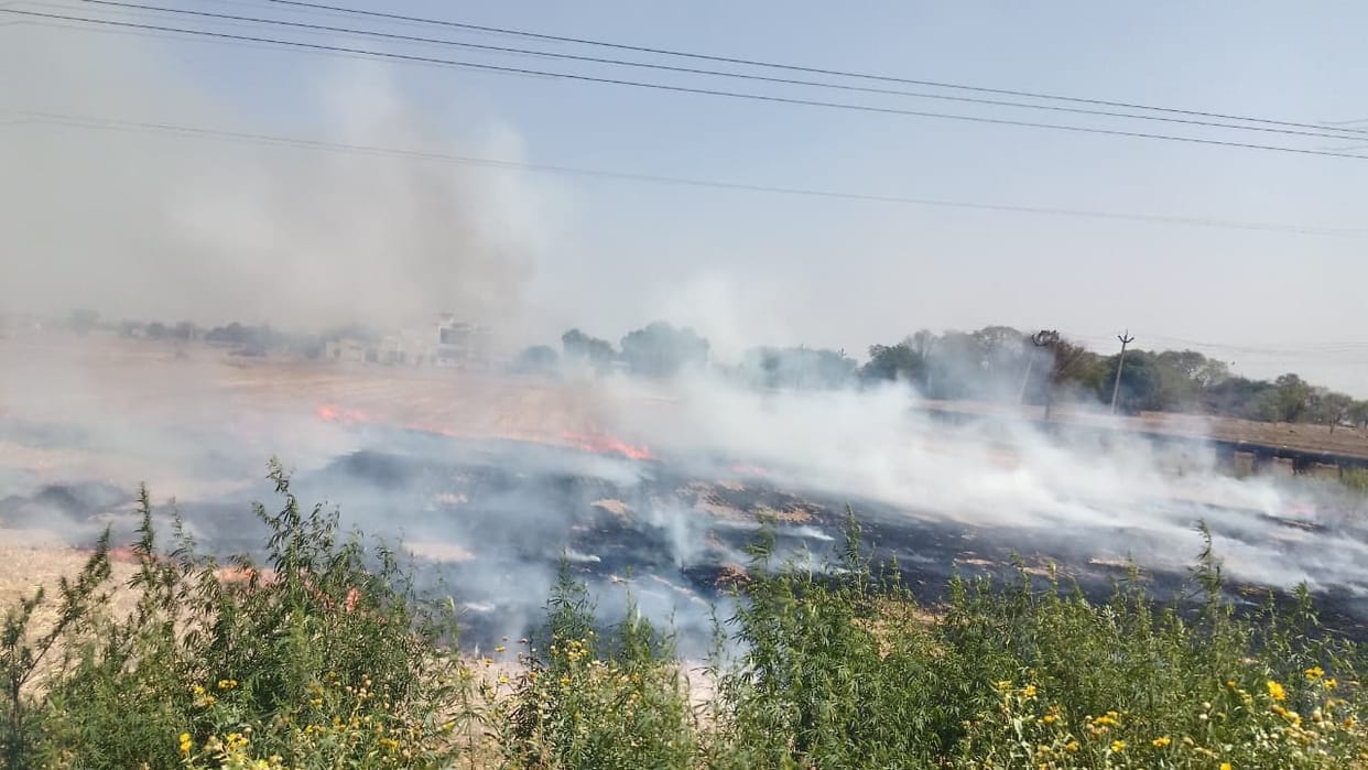 FIR and red entry lodged against four farmers for burning stubble, fined