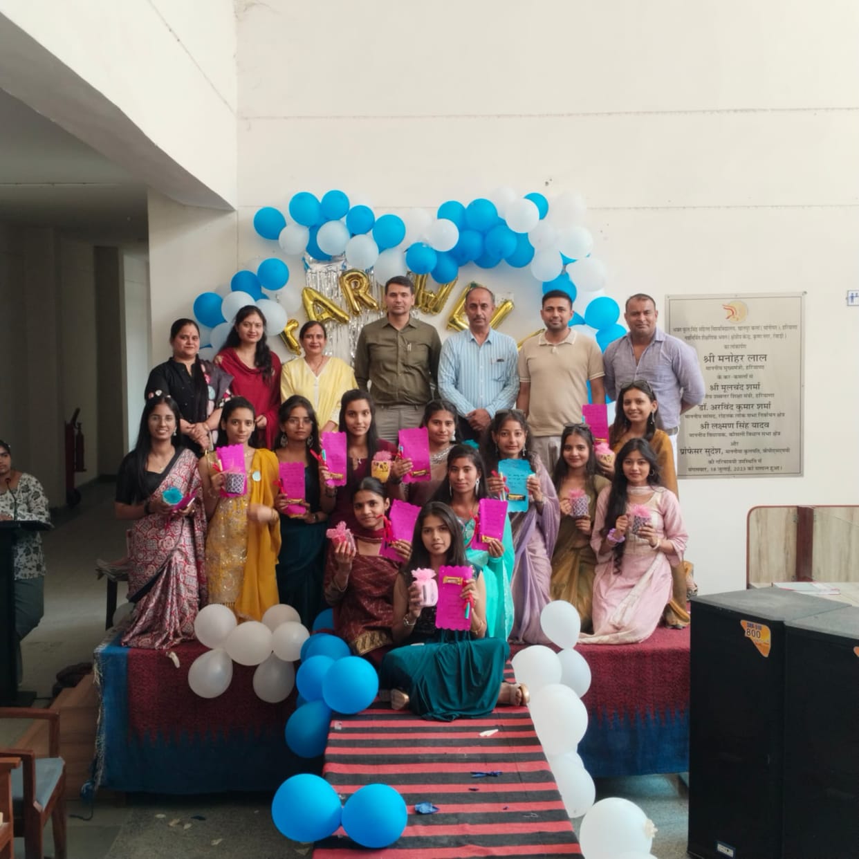 Girls participated in tongue twister and painting competitions.
