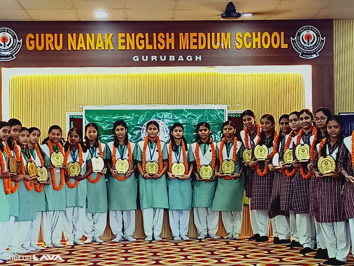 Girls who scored 80% marks in board exams were honoured.