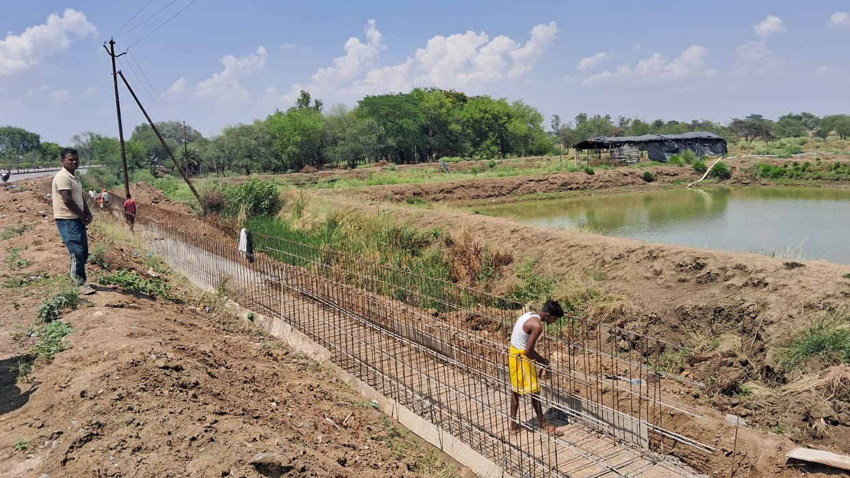 Only 75% of the drain has been constructed in four years; how will the remaining 25% of the work be completed by June 30?