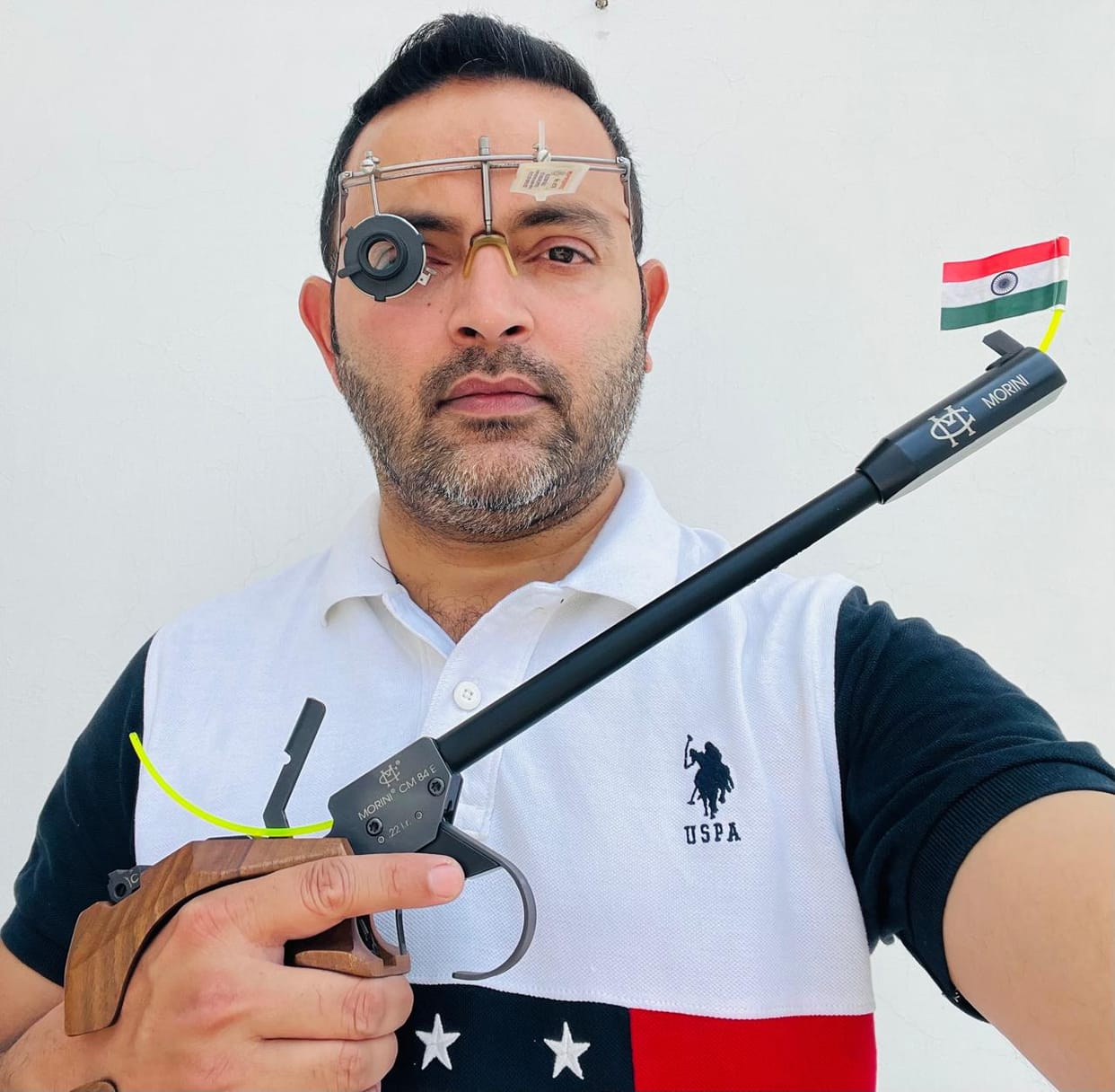 Mukeem scored 513 points in the 50m free pistol.