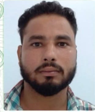 नाजिम का फाईल फोटो। जोकि सऊदी अरब नोकरी करने गया था और वहां पर दुघर्टन मे इसकी मृत्यु हो गयी। स