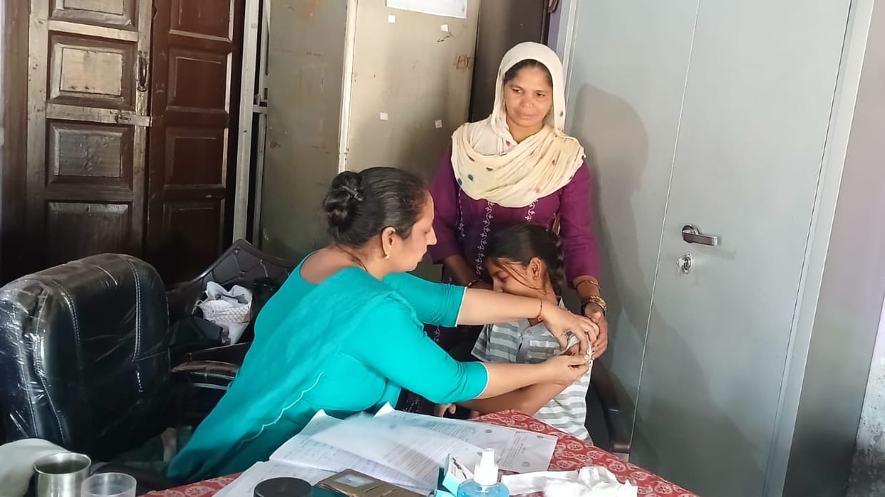 133 adolescent girls were vaccinated in Pehowa