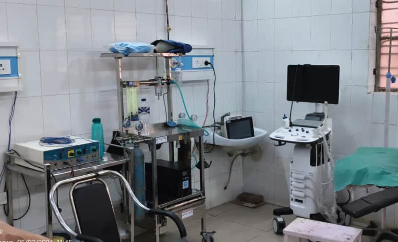 There is no radiologist in the CHC, dust has accumulated on the ultrasound machine