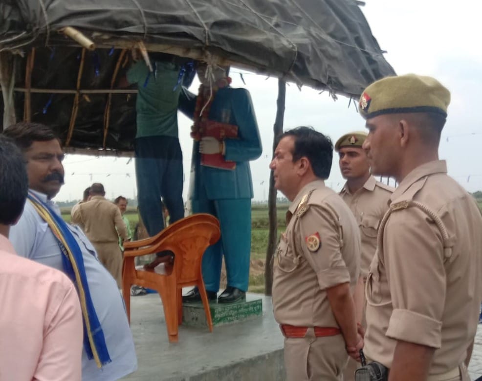 Dr. Ambedkar's damaged statue has been repaired.
