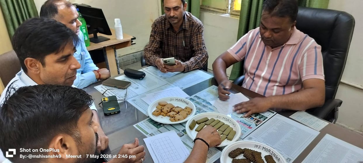 Students prepared Moringa sugar-free biscuits for diabetic patients.