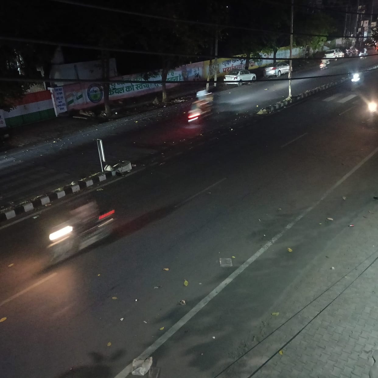 Sudden change in weather, relief from storm and cold winds