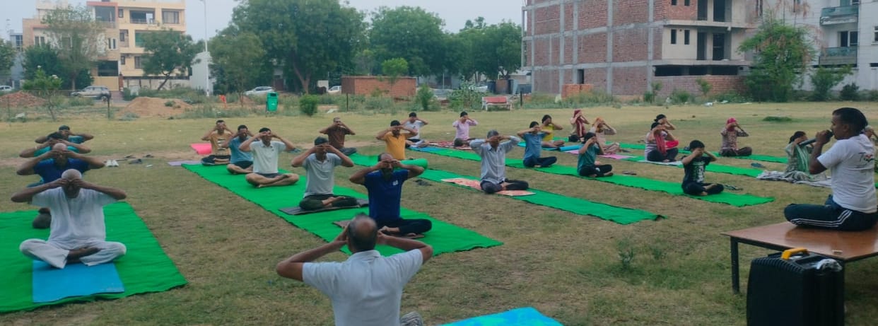 Yoga practitioners learned the tricks of meditation in the camp.