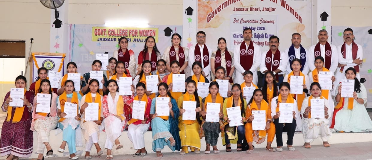 Female students excited after receiving degrees at the convocation ceremony.