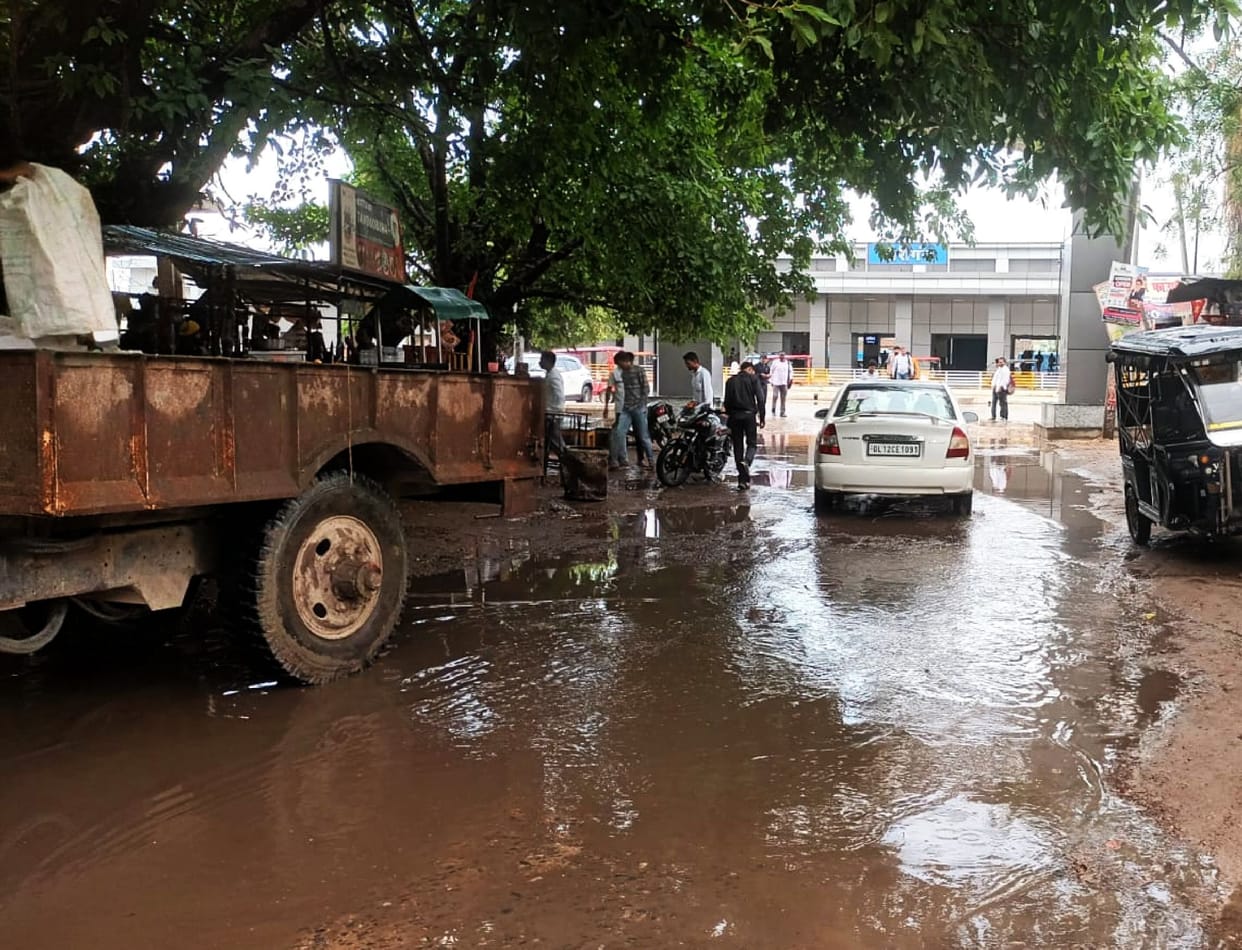 Strong winds and rain blew away tents, and waterlogging caused problems.