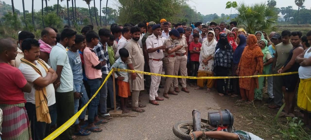 घटनास्थल पर जांच करती गया पुलिस