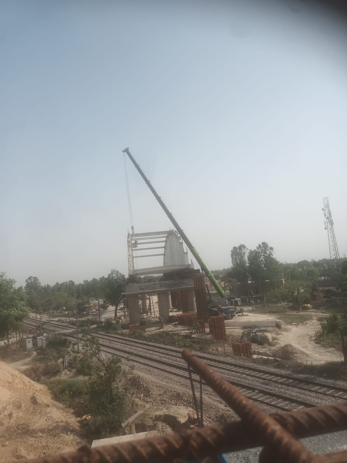 Even after three years, the overbridge at the Kasrak railway crossing remains unbuilt.