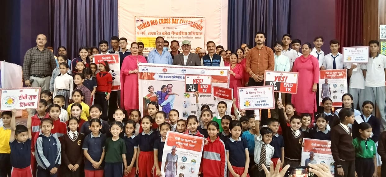 Health check-up of school children and people at Red Cross fair