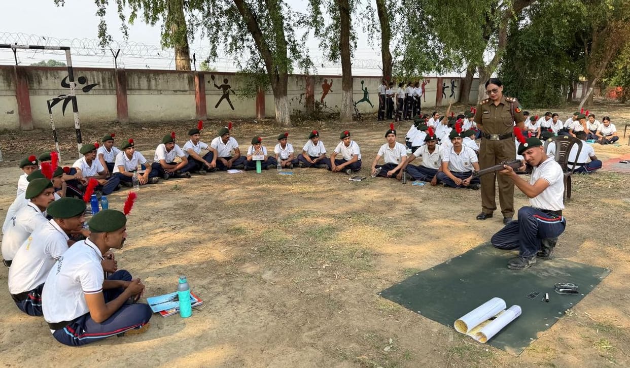 Cadets Learned Arms Drill and Map Reading at the NCC Camp.