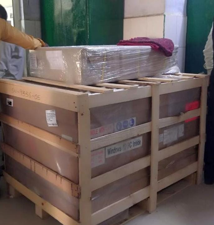 Additional thyroid testing machine reached the district hospital