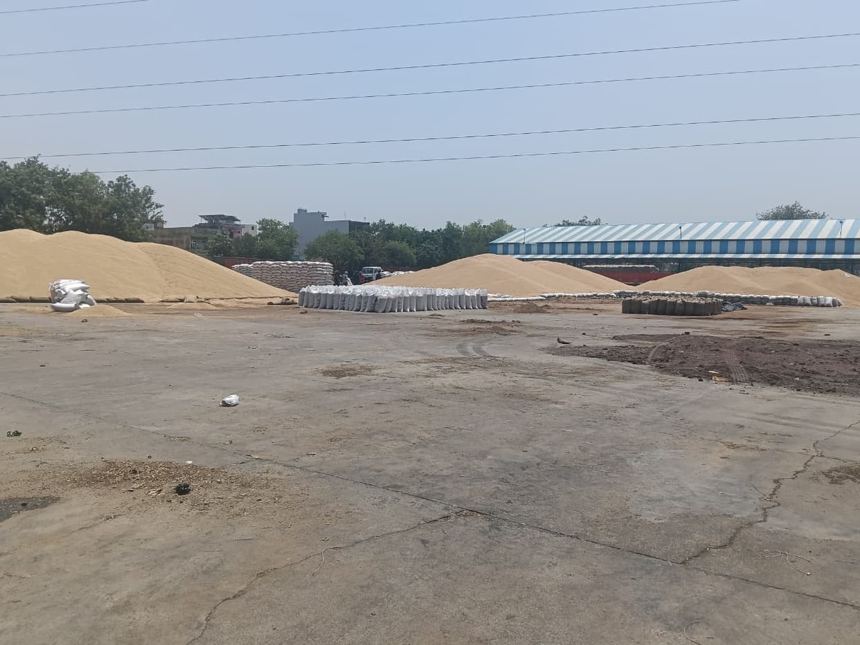 Wheat arrivals have also slowed, with only 14 farmers arriving on Friday, leaving 1.14 lakh quintals of wheat left to be lifted