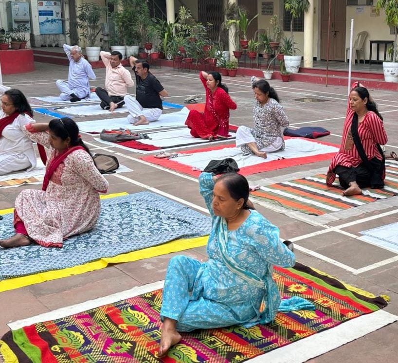 We practiced yoga asanas and Pranayama beneficial for the summer season.