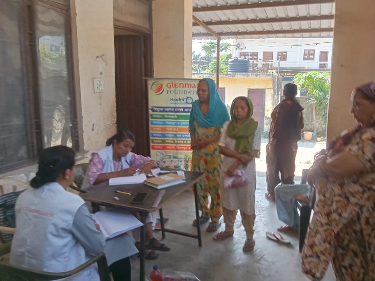 Health check-up of people in Khabariyan Sandoli village
