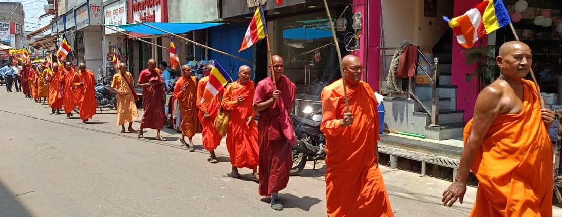 Conclusion of Dr. Ambedkar Month: Dhamma Followers Hold Procession