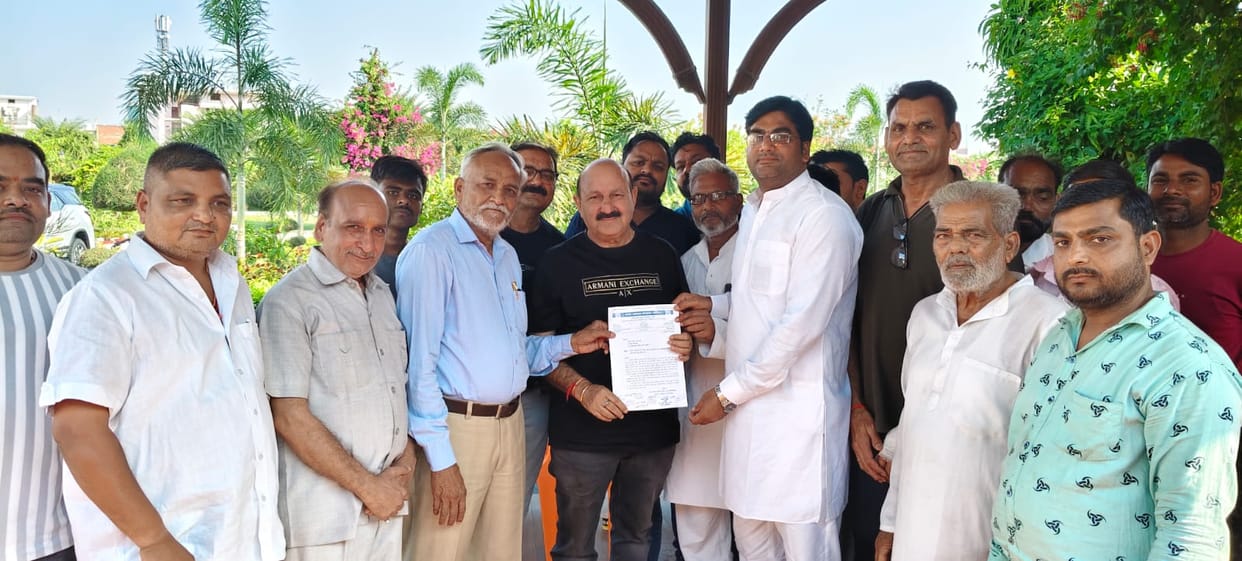 Memorandum given to MLA for public toilet