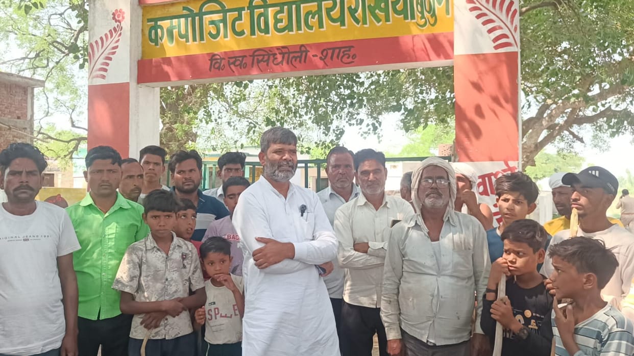 Villagers locked animals inside the school.