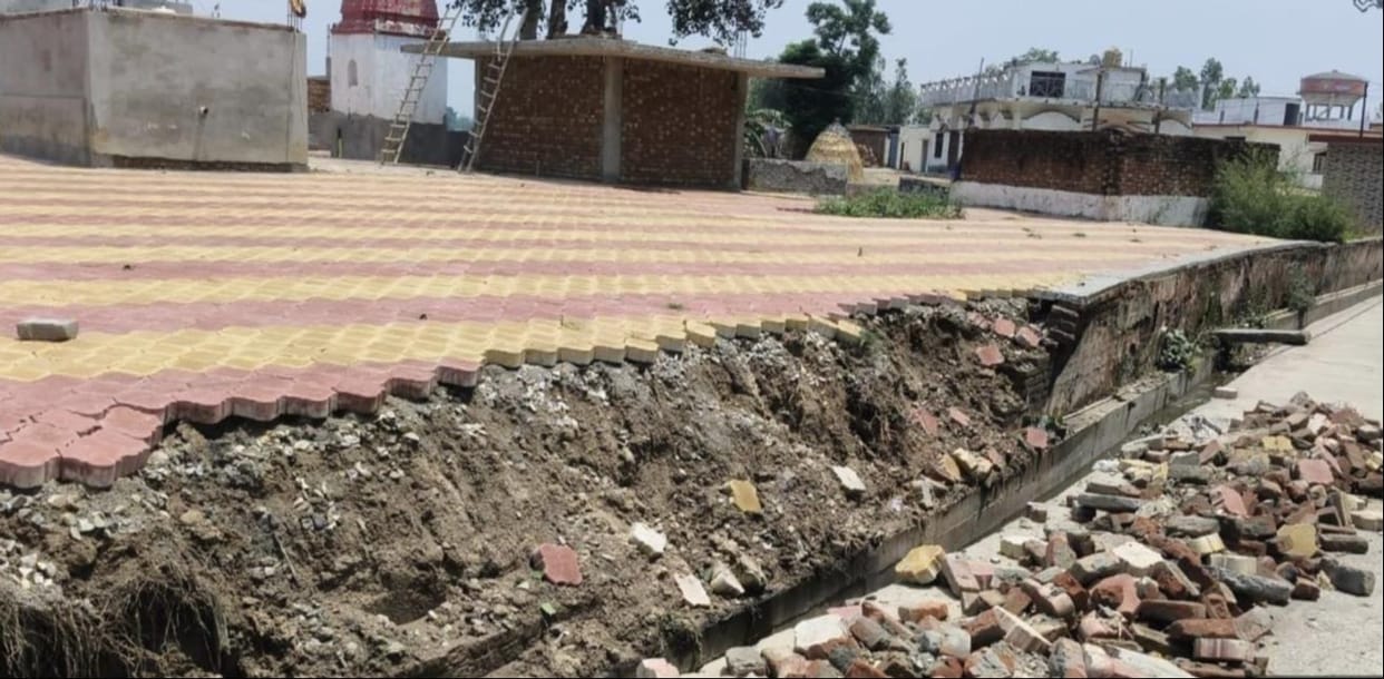 Wall of ancient Shiva temple collapses, raising questions about restoration